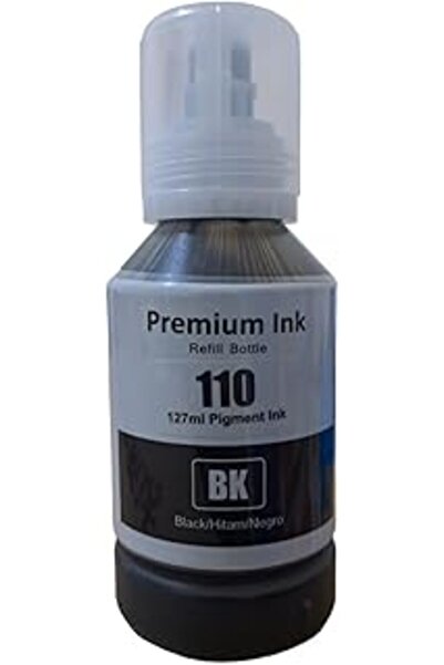 Generic 110 EcoTank Refillable Black Pigment Ink Bottle, 127 ml (Generic)