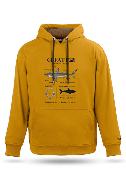 Tarrzzcom سويت شيرت بغطاء للرأس بتصميم سمك القرش الأبيض العظيم من Anatomy