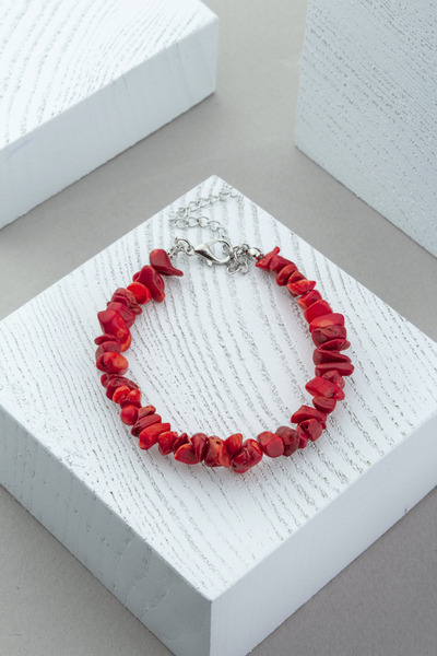 Uçar Doğaltaş Mercan Doğal Kırık Taş Bileklik