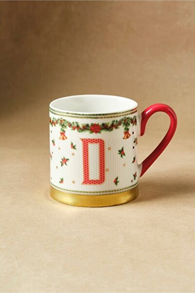 Karaca New Year Honeycomb Letter D Mug 330 ml