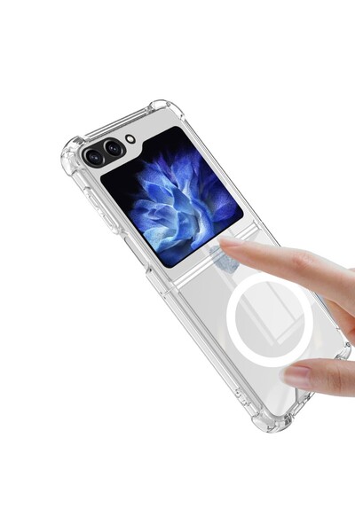 Flippy Husa pentru Samsung Galaxy Z FLIP6 Anti-Shock MagSafe Magnetic Ultra Subtire TPU Transparent
