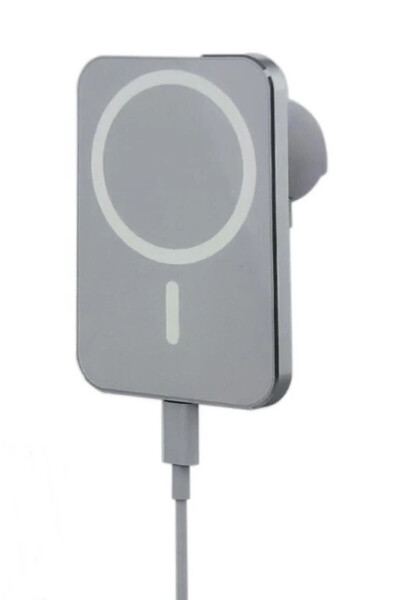 Torima iPhone 11 Pro Max İle Uyumlu 15W Beyaz Kablosuz Şarjlı Mıknatıslı Araç Tutucu