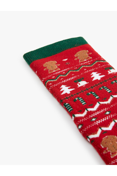Koton Yılbaşı Temalı Desenli Pamuklu Havlu Soket Çorap
