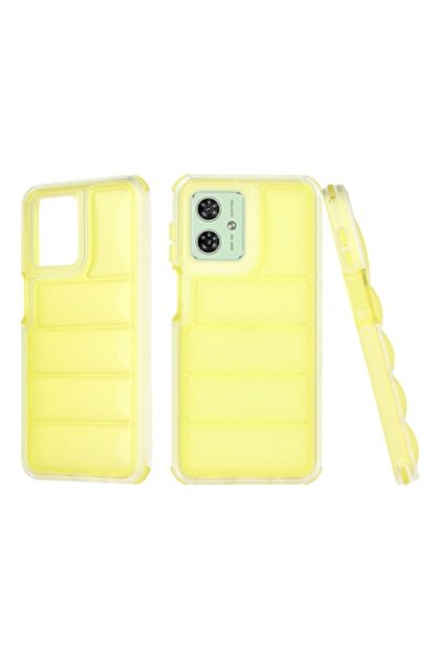 Stef's Cat Husă pentru Motorola Moto G54, Wave Shield, Galbenă