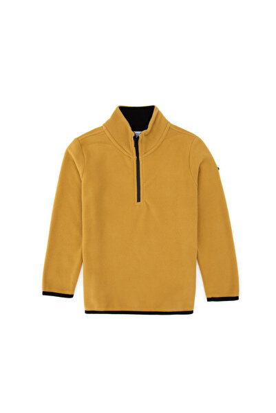 U.S. Polo Assn. Hanorac din lână cu jumătate de fermoar pentru băiat, muștar,...