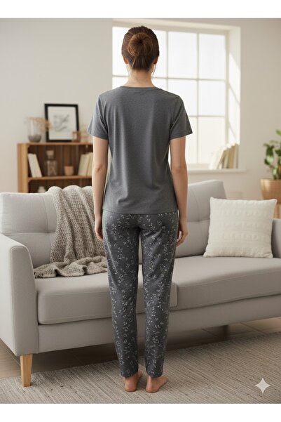 FAMES PİJAMA Women's Gray Pajama Set