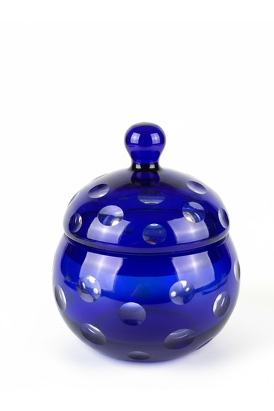 DECOSTYLE Renkli kapaklı Kristalize dekorlu mini şekerlik ürün el yapımı