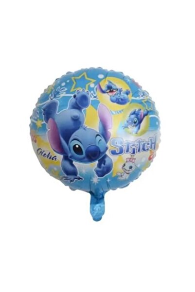 Balo Στρογγυλό Μπαλόνι Φύλλου Αλουμινίου Στιτς Μπλε και Ροζ 45 εκ.