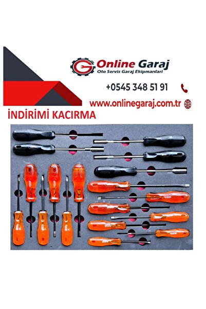 Rico Elmas Uçlu Tornavida Takımı Seti | Dolu Takım Arabası İçi