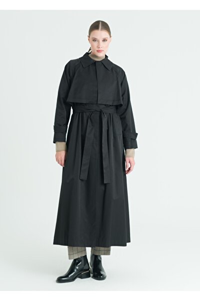 Armağan Allerli Beli Büzgülü Pardesü