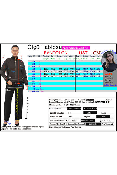 EXİTLİNE Women's Winter Gold Zippered and Logo-Embossed Brown Striped Stretchy Pants and Jacket Set