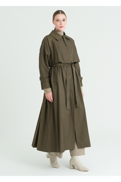 Armağan Allerli Beli Büzgülü Pardesü