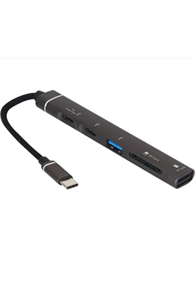 Skygo موزع ZR888 5 في 1 من نوع H02 مع منفذ Type-C