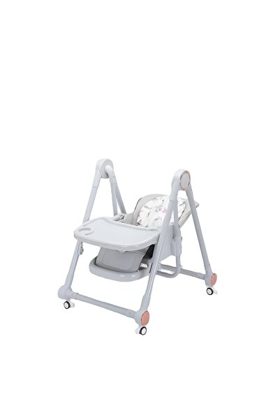 Flippy Παιδική Καρέκλα Τραπεζιού, Ζώνη Ασφαλείας Ρυθμιζόμενου Ύψους, Ρυθμιζόμενη Πλάτη από 6 Μηνών, Γκρι