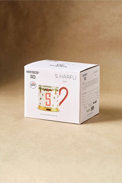 Karaca New Year Honeycomb Letter S Mug 330 ml