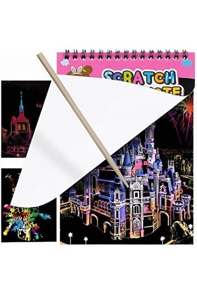 varioshop Комплект от 10 дъски за драскане с дървен стилус за деца VarioShop®...