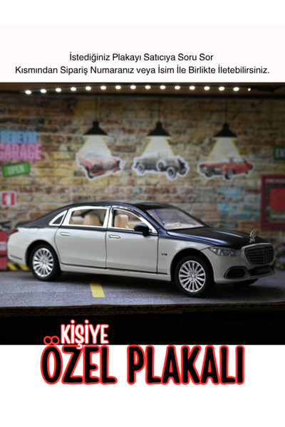 bebeym Mercedes Maybach Metal Oyuncak Araba - Işıklı ve Sesli Kişiye Özel Hed...