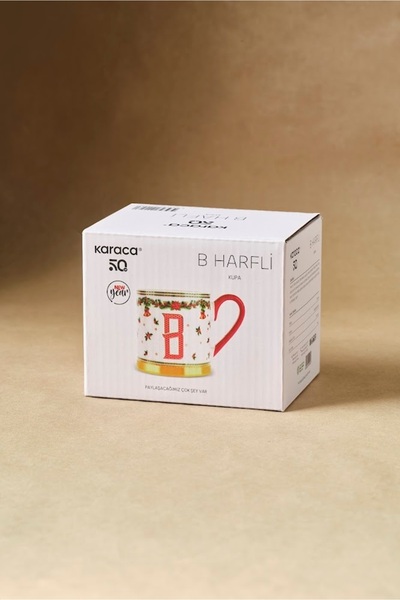Karaca New Year Honeycomb Letter B Mug 330 ml
