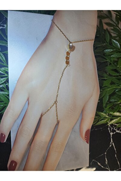 ALLEGRİA Gold Zircon Stone Elegant Steel Shameran