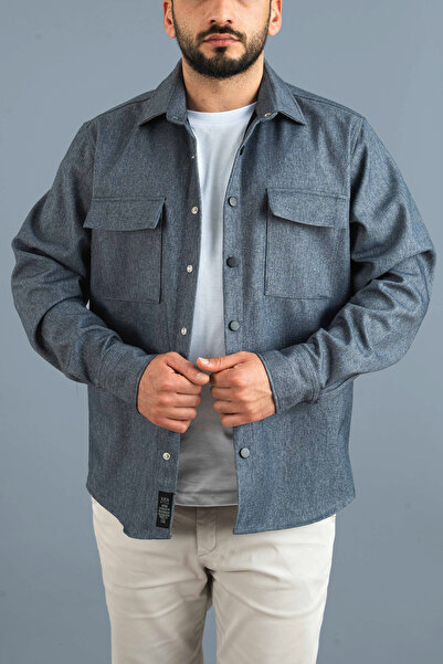 bombe Men's Transitional Casual Sports Cut Snap Coat Jacket Shirt