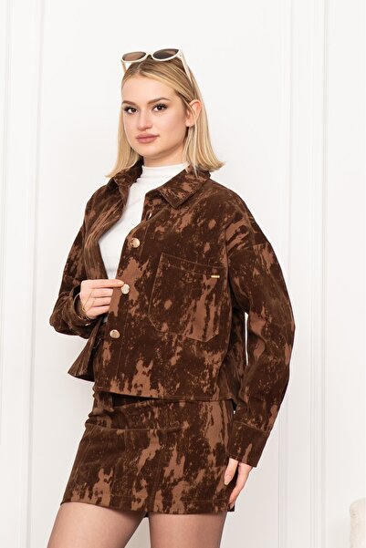 MissVina Jachetă de blugi din țesătură catifea gabardină 8623