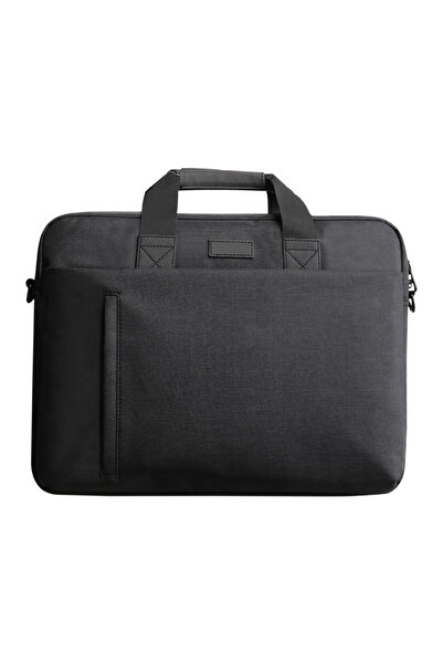 Glassology حقيبة كمبيوتر محمول مقاس 15-16 بوصة - بوليستر متين، تصميم أسود أنيق