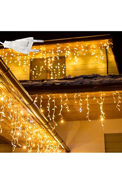 Promagg Christmas installation 15 meters of icicles, uneven fringes with 384 LEDs, 8 modes, indoor/outdoor