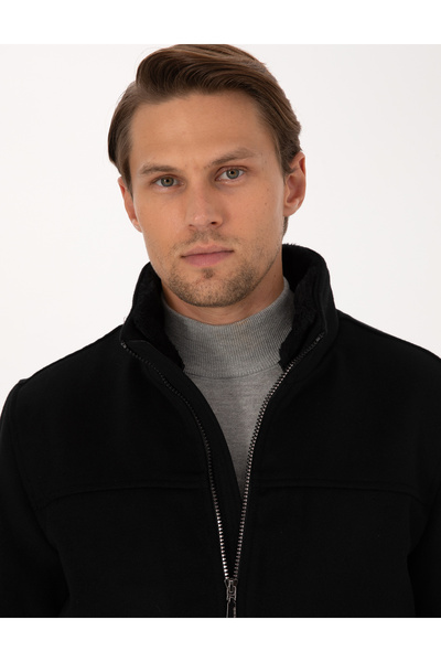 Pierre Cardin Siyah Kaşe Mont 50312084-VR046