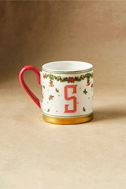Karaca New Year Honeycomb Letter S Mug 330 ml