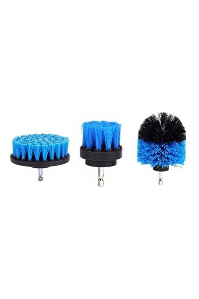 fun zone Generic Electric Drill Durable Plastic Disc Cleaning Brush Blue/Black