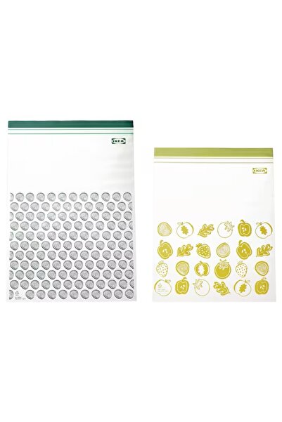 IKEA Set de 30 de pungi cu fermoar, resigilabile, verzi