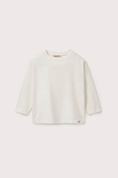 Marvy Ecru Plain Long Sleeve T-Shirt