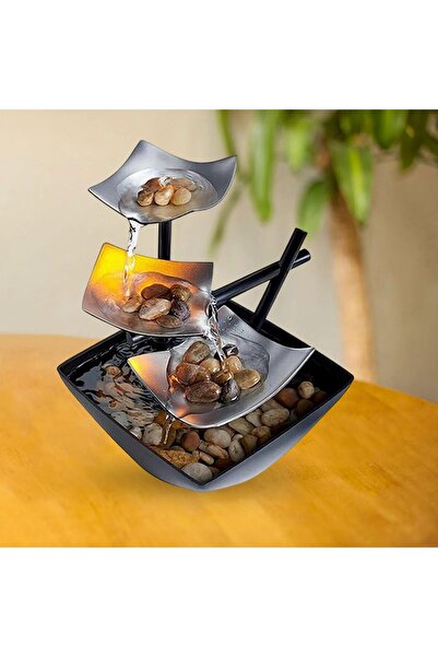 MACVI ® Therapeutic Fountain, Zen effect, soothing water, stones, automatic pump, decor