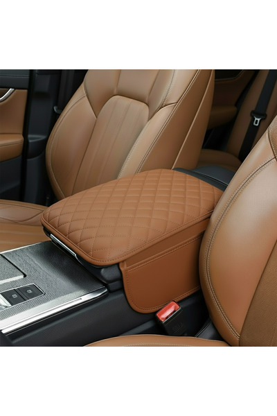 Microcase Araç Merkezi Konsol Kapağı Capitone Deri Araç Kol Dayama Yastığı De...