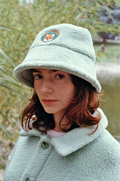 WWF Market Kızıl Tilki Sherpa Ceket - Mint Yeşili