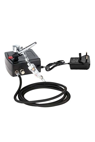 COOYA Airbrush Kit Portable Dual-Action Airbrush Gun and Mini Air Compressor Set for Art Painting and More