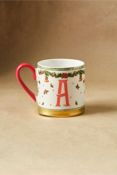 Karaca New Year Honeycomb Letter a Mug 330 ml