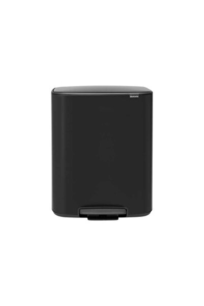 Brabantia Bo Matt Black Pedallı Çöp Kutusu 60lt (plastik İç Kovalı)