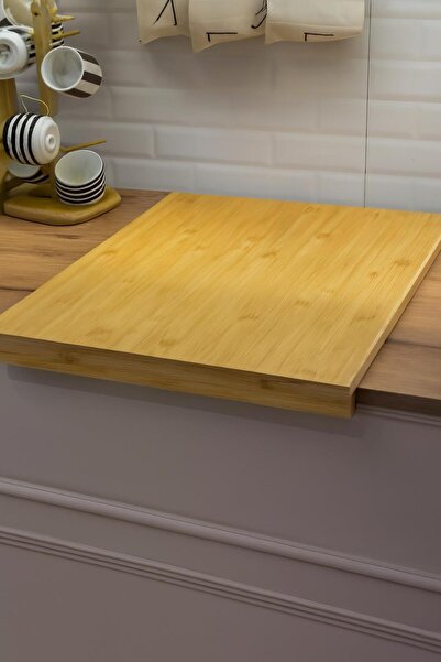 İLİVA Tezgaha Dayamalı Bambu Kesme Tahtası Büyük Boy