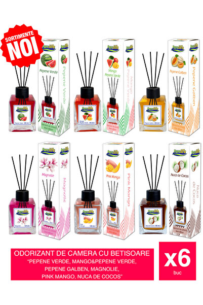 PureLife Room Air Freshener Set – 6 x 120 ml Noua Colecție Exotic Mix