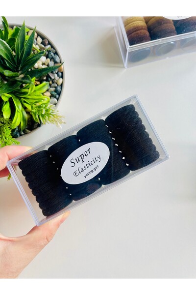 NEHİRDEN مجموعة مشابك مطاطية مع مناشف في علبة من البليكسي