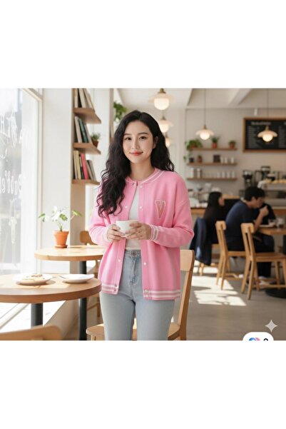 Cockatoo Unisex Embroidered College Knitwear Jacket Cardigan