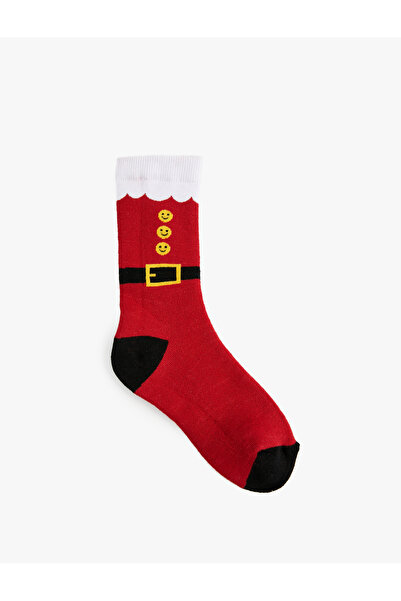 Koton Pamuklu Yılbaşı Baskılı Havlu Soket Çorap