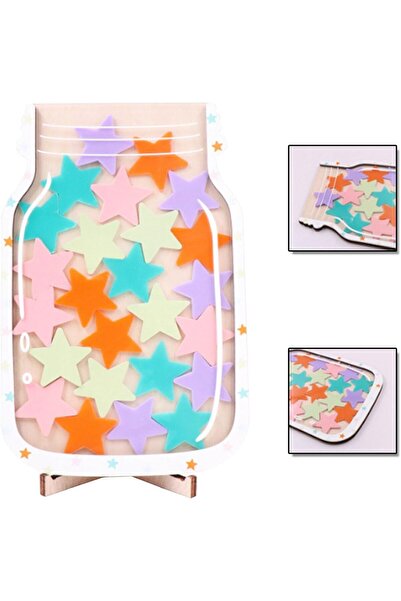 fulina Stars Reward Jar for Kids, star Jar Reward System, Incentive Jar for Classroom, Class Chore Bulletin