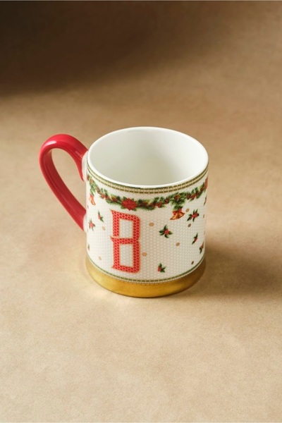 Karaca New Year Honeycomb Letter B Mug 330 ml