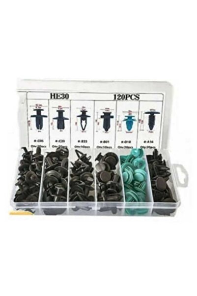 OMC Set clipsuri auto universale 120 bucati