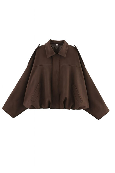 çerme Огромно бомбър яке от велур