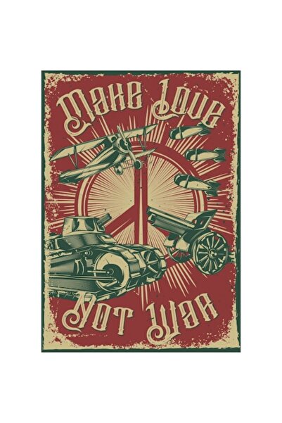 Persona Magnet de frigider, design „Dragoste, nu război”, 20x29 cm