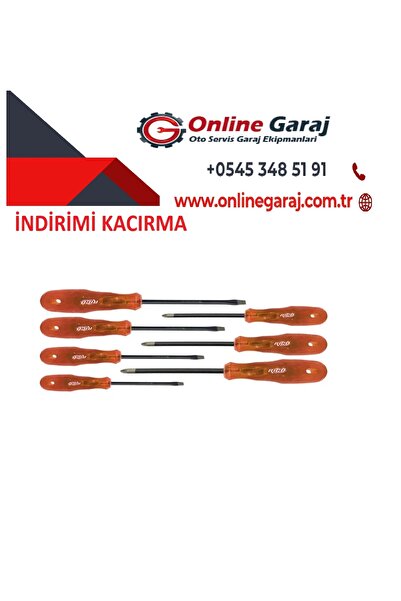 Rico 7 Parça Elmas Uçlu Düz Yıldız Tornavida Seti Premium Diamond