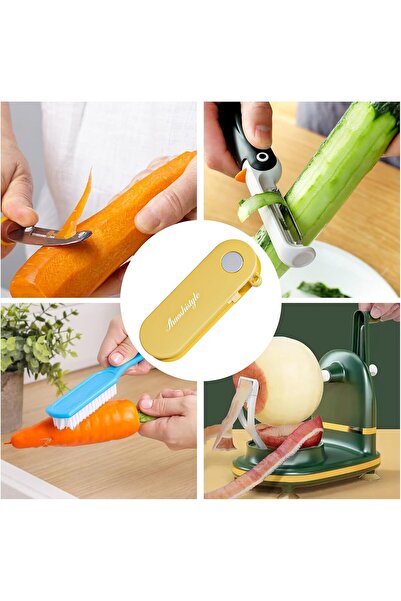 Flippy Flippy Fruit and Vegetable Peeler, 3.6 x 9.1 cm, ABS and Stainless Steel, Yellow